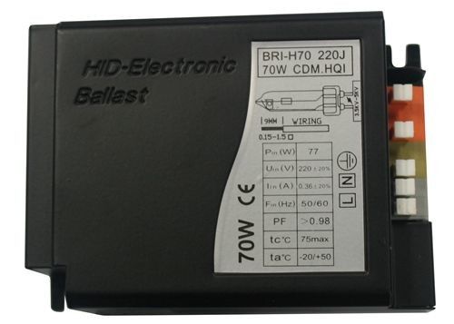 0.44A 130Hz डिजिटल ग्रीनहाउस गिट्टी सिरेमिक मेटल हैलाइड 70W सोडियम लैंप