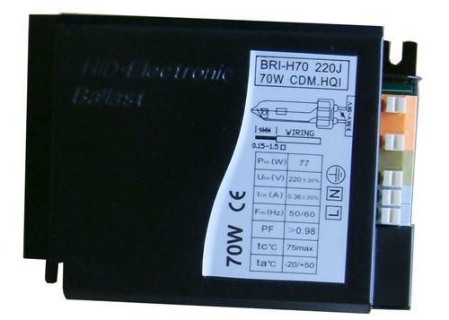 0.44A 130Hz डिजिटल ग्रीनहाउस गिट्टी सिरेमिक मेटल हैलाइड 70W सोडियम लैंप